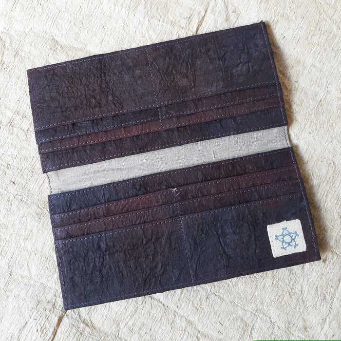 Cinta Bumi - Barkcloth Wallet (Large) - LAPIS Mud-Red