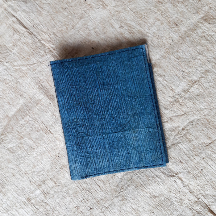 Cinta Bumi - Barkcloth Wallet (Small) - LAPIS Ocean Blue