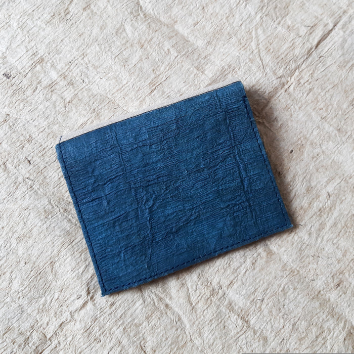 Cinta Bumi - Barkcloth Wallet (Small) - LAPIS Ocean Blue